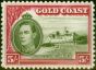 Valuable Postage Stamp from Gold Coast 1938 5s Olive-Green & Carmine SG131 Line Perf 12 V.F LMM