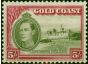 Gold Coast 1940 5s Olive-Green & Carmine SG131a Fine MM. King George VI (1936-1952) Mint Stamps