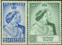 Leeward Islands 1949 RSW set of 2 SG117-118 V.F MNH  King George VI (1936-1952) Old Royal Silver Wedding Stamp Sets