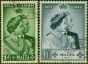 Malta 1949 RSW Set of 2 SG249-250 V.F.U  King George VI (1936-1952) Collectible Royal Silver Wedding Stamp Sets
