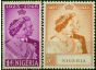 Nigeria 1948 RSW Set of 2 SG62-63 V.F MNH King George VI (1936-1952) Old Royal Silver Wedding Stamp Sets