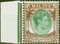 Old Postage Stamp from Singapore 1948 $5 Green & Brown SG15 V.F MNH