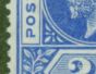 Rare Postage Stamp from Gambia 1912 2 1/2d Dp Brt Blue SG90var Broken P in Postage in a V.F MNH Pl1 Pair