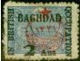 Collectible Postage Stamp from Iraq Baghdad 1917 2a on 1pi Ultramarine SG24 Fine Used Forgery