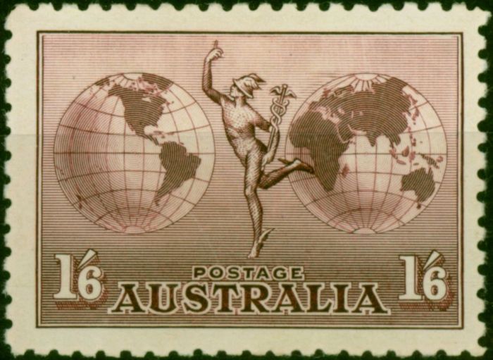 Australia 1934 1s6d Dull Purple SG153 No Wmk P.11 Fine MM . King George V (1910-1936) Mint Stamps