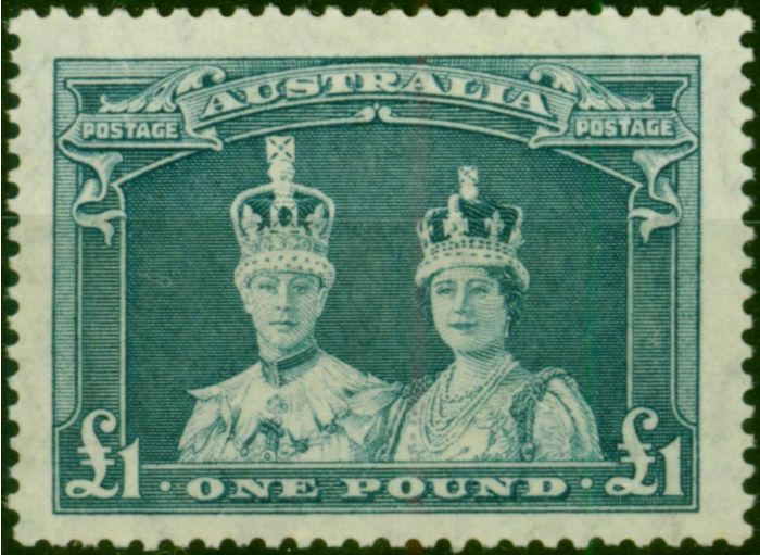 Australia 1949 £1 Bluish Slate SG178a Thin Paper Fine LMM . King George VI (1936-1952) Mint Stamps