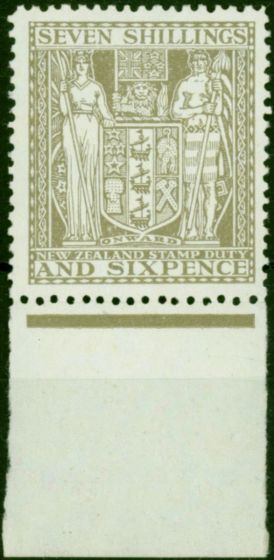 New Zealand 1950 7s6d Olive-Grey SGF198 V.F MNH. King George VI (1936-1952) Mint Stamps