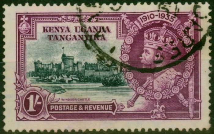 Valuable Postage Stamp from KUT 1935 Jubilee 1s Slate & Purple SG127g Dot to Left of Chapel Fine Used Scarce