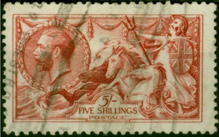 GB 1915 5s Pale Carmine SG410 Fine Used . King George V (1910-1936) Used Stamps