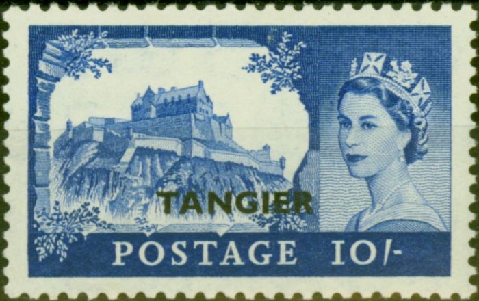 Collectible Postage Stamp Tangier 1955 10s Ultramarine SG312 Fine & Fresh LMM