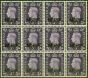 Collectible Postage Stamp from Middle East Forces 1942 3d Violet SGM4 Very Fine MNH Block of 12