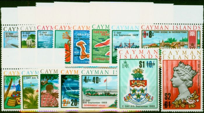Cayman Islands 1969 Decimal Set of 15 SG238-252 V.F MNH . Queen Elizabeth II (1952-2022) Mint Stamps