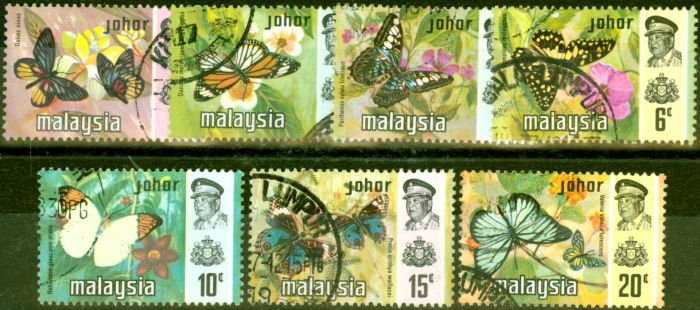 Valuable Postage Stamp from Johore 1971 Butterflies Set of 7 SG175-181 Very Fine Used
