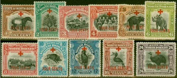 Rare Postage Stamp North Borneo 1918 Set of 11 to 24c SG235-245 Fine & Fresh LMM