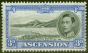 Old Postage Stamp from Ascension 1938 3d Black & Ultramarine SG42 Fine Lightly Mtd Mint