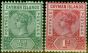 Collectible Postage Stamp from Cayman Islands 1900 Set of 2 SG1-2 Fine Lightly Mtd Mint