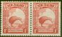 Collectible Postage Stamp from New Zealand 1936 1d Scarlet SG578var Extra Feathers on Kiwi in a Fine MNH Pair