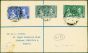 Valuable Postage Stamp Turks & Caicos Is 1937 Coronation Set of 3 SG191-193 on 1st Day Cover to Bristol