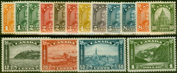 Collectible Postage Stamp Canada 1930-31 Set of 16 SG288-303 Very Fine & Fresh LMM