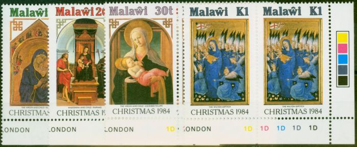 Valuable Postage Stamp from Malawi 1984 Christmas Set of 4 SG716-719 in V.F MNH Control Corner Marginals