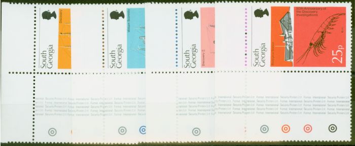 Valuable Postage Stamp from South Georgia 1976 Discovery set of 4 SG46-49 V.F MNH Traffic Light Marginals