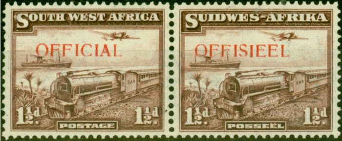 Collectible Postage Stamp from South West Africa 1938 1 1/2d Purple-Brown SG017 V.F Very Lightly Mtd Mint