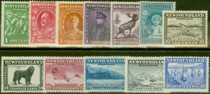 Old Postage Stamp from Newfoundland 1932 set of 12 SG209-220 Fine MNH