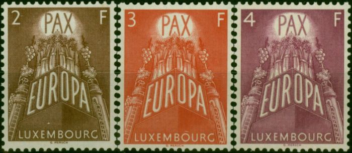 Luxembourg 1957 Europa Set of 3 SG626-628 V.F MNH  Queen Elizabeth II (1952-2022) Valuable Stamps