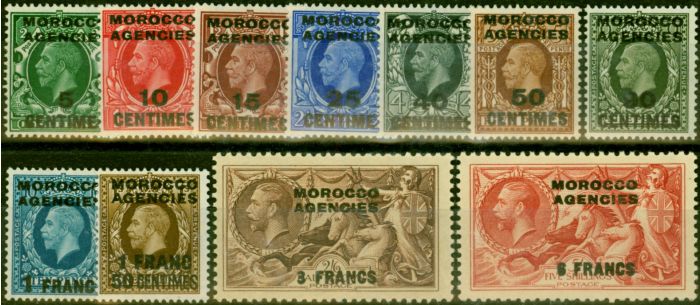 Valuable Postage Stamp Morocco Agencies 1935-37 Set of 11 SG216-226 Fine LMM