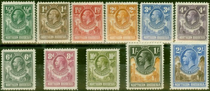 Collectible Postage Stamp Northern Rhodesia 1925 Set of 11 to 2s SG1-11 V.F VLMM