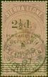 Old Postage Stamp from Sierre Leone 1897 2 1/2d on 1s Dull Lilac SG64 Type 9 Good Used CV £1300