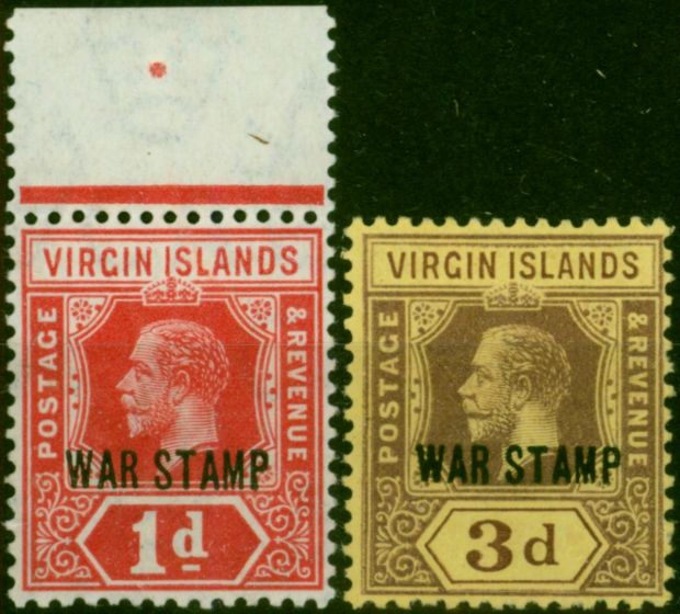 Virgin Islands 1916-19 War Stamp Set of 2 SG78-79 Fine LMM . King George V (1910-1936) Mint Stamps