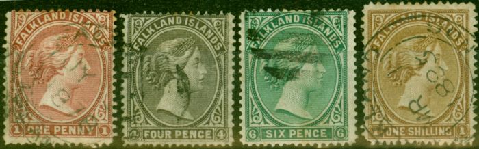 Collectible Postage Stamp from Falkland Islands 1878-79 Set of 4 SG1-4 Good Used