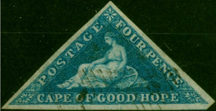 C.O.G.H 1855 4d Blue SG6a V.F.U. Queen Victoria (1840-1901) Used Stamps