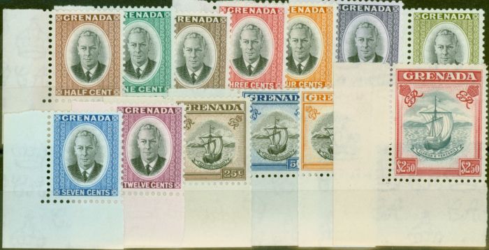 Valuable Postage Stamp from Grenada 1951 set of 13 SG172-184 V.F MNH All Corner Marginal Examples