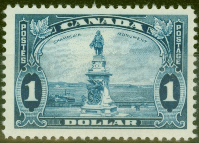 Collectible Postage Stamp from Canada 1935 $1 Bright Blue SG351 V.F Very Lightly Mtd Mint