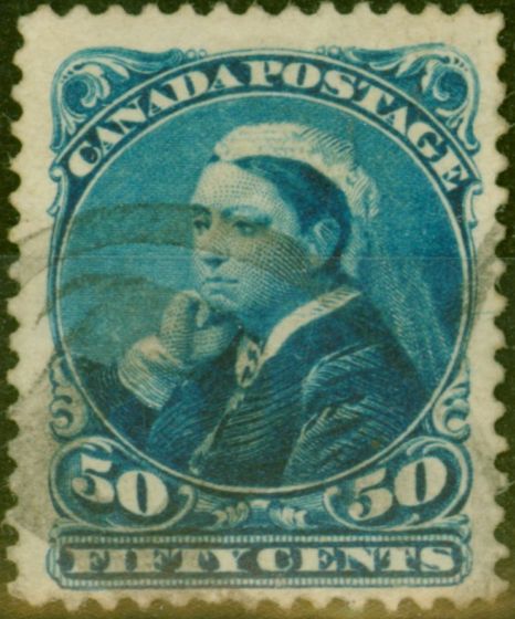 Valuable Postage Stamp from Canada 1895 50c Blue SG116 Fine Used