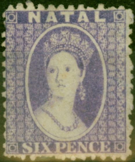Old Postage Stamp Natal 1863 6d Lilac SG23 Good MM