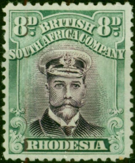 Rhodesia 1918 8d Deep Reddish Purple & Deep Blue Green SG268 Die IIIb Fine & Fresh MM (8) . King George V (1910-1936) Mint Stamps
