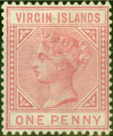 Collectible Postage Stamp from Virgin Islands 1883 1d Pale Rose SG29 Fine Mtd Mint