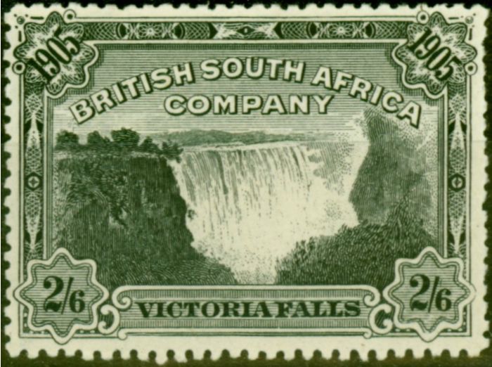 Rare Postage Stamp from Rhodesia 1905 2s6d Black SG98 Fine & Fresh Mtd Mint