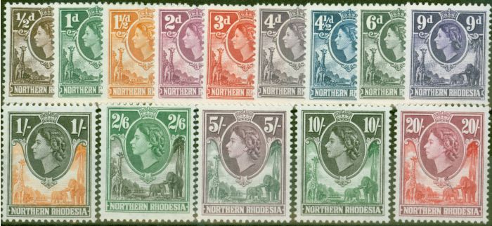 Valuable Postage Stamp from Northern Rhodesia 1953 set of 14 SG61-74 V.F MNH
