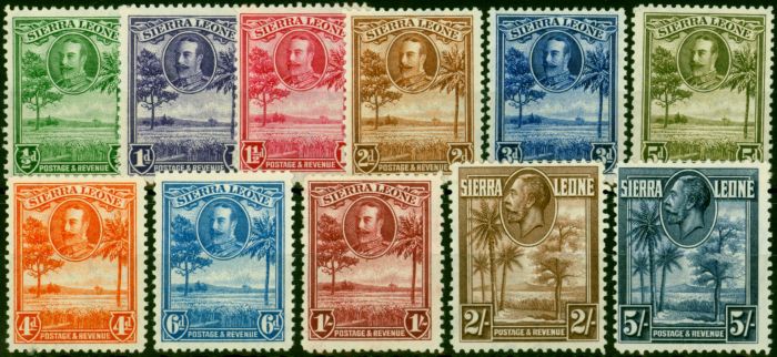 Collectible Postage Stamp Sierra Leone 1932 Set of 11 to 5s SG155-165 Fine LMM