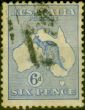 Rare Postage Stamp from Australia 1915 6d Ultramarine SG26 Good Used