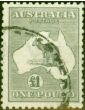 Collectible Postage Stamp from Australia 1923 £1 Grey SG75 V.F.U