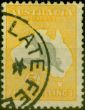 Old Postage Stamp from Australia 1932 5s Grey & Yellow SG135 Fine Used (2)