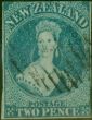 Collectible Postage Stamp New Zealand 1862 2d Pale Blue SG38 Good Used