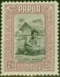 Valuable Postage Stamp from Papua 1932 2s6d Black & Rose-Mauve SG142 Fine MNH