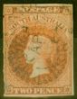Collectible Postage Stamp from South Australia 1858 2d Orange-Red SG7 Ave Used