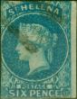 Collectible Postage Stamp from St Helena 1856 6d Blue SG1 Ave Used